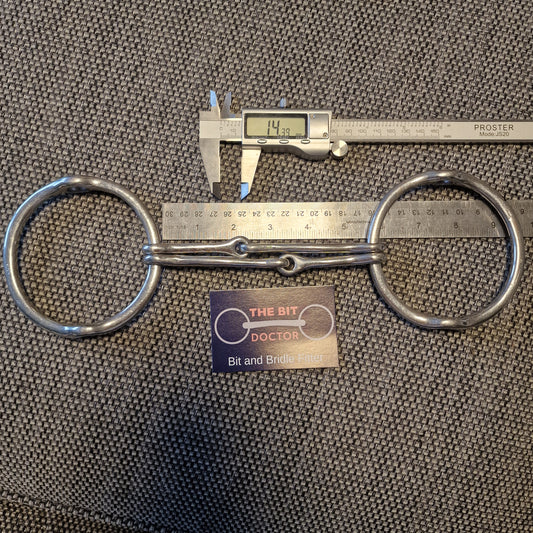 5.5" Abbey custom barrie w-mouth balding gag bit B816