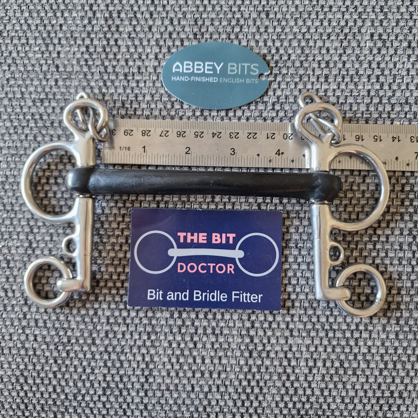 4.5" new abbey custom thinner vulcanite mullen baby pelham bit B1680