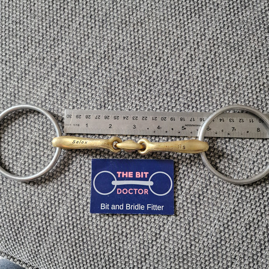 5.5" neue schule starter lozenge loose ring snaffle Bit B1836