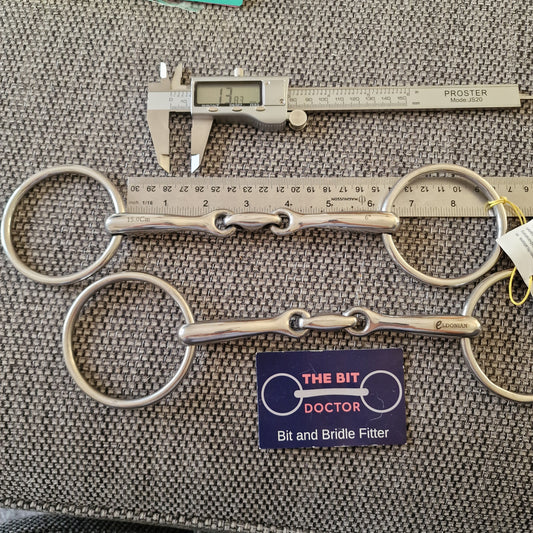 6" new eldonian loose ring lozenge snaffle bit B475