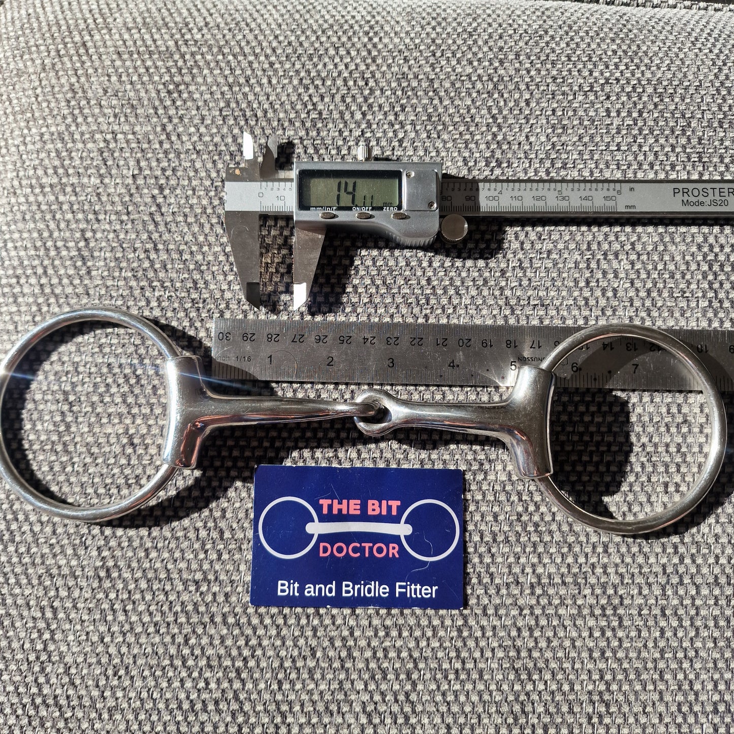 4.75" new sleeved tube loose ring jointed snaffle Bit B1733