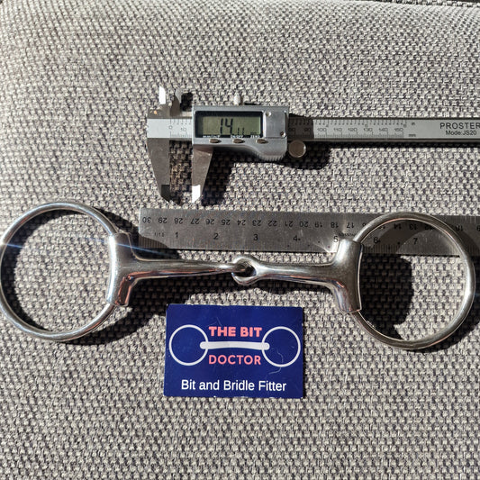 4.75" new sleeved tube loose ring jointed snaffle Bit B1733