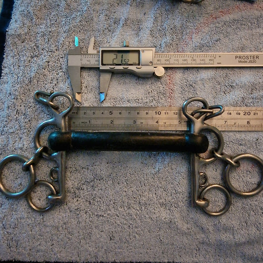 5.25" Abbey custom bendy rubber rugby pelham Bit B1653