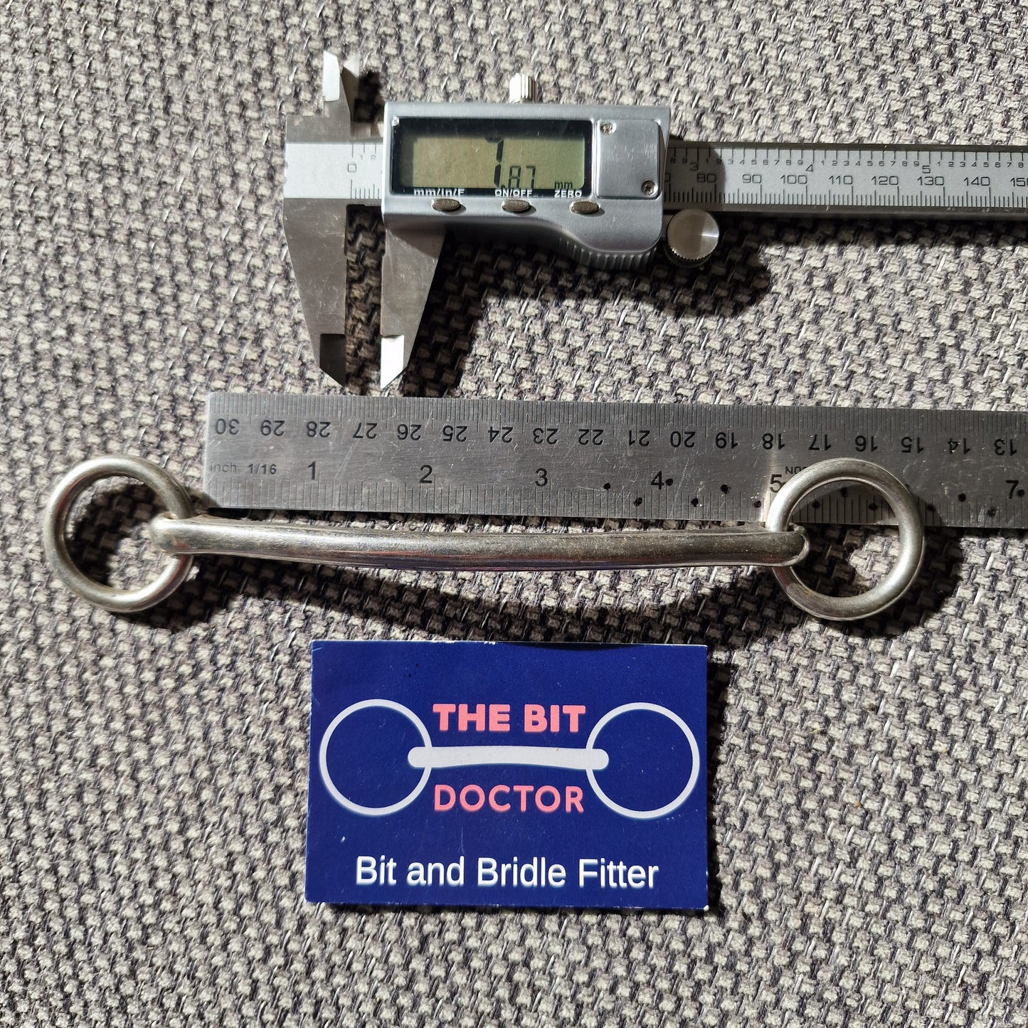 4.75" mullen overcheck loose ring snaffle bit B755