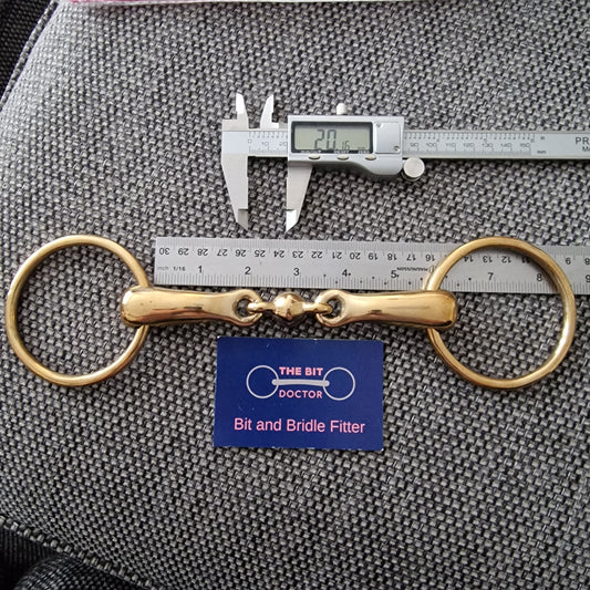 5.5" copper lozenge loose ring Snaffle bit B861