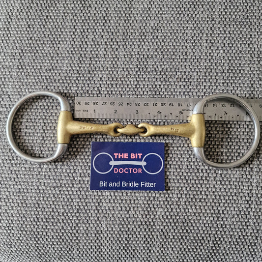 5.25" neue schule tranz angle lozenge eggbutt Snaffle bit B44