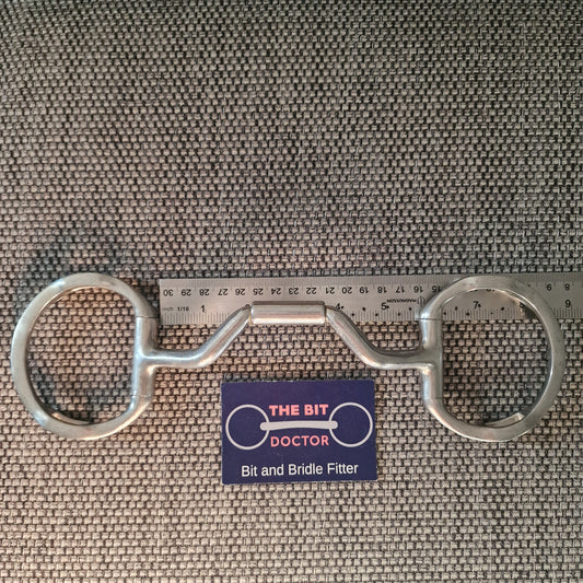 5.5" myler mb33 wide ported barrel eggbutt snaffle with hooks Bit B1796