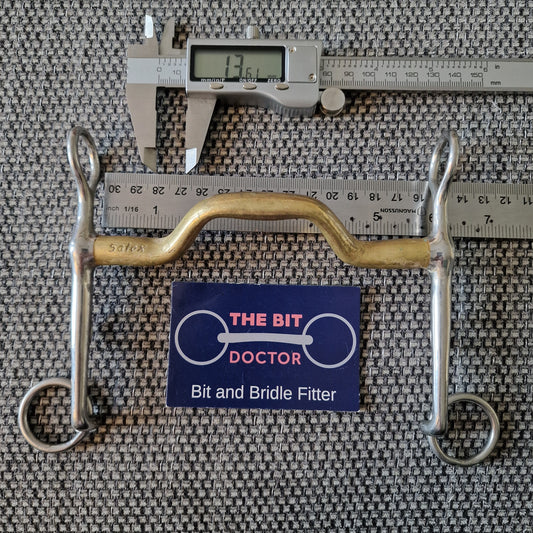 5.75" neue schule warmblood ported double weymouth Bit B1496
