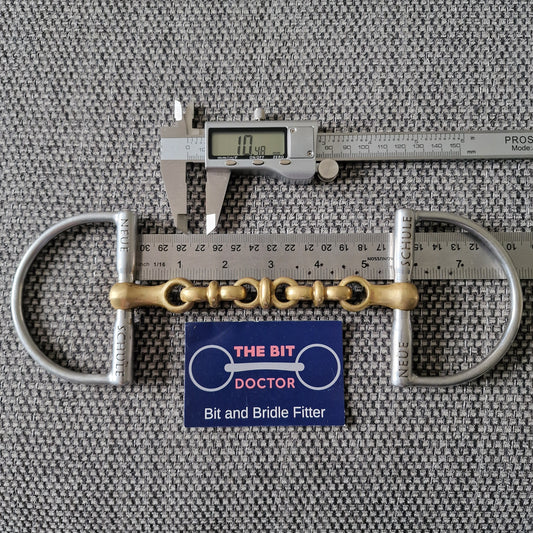 5.5" Neue schule hunter waterford d-ring snaffle bit B668