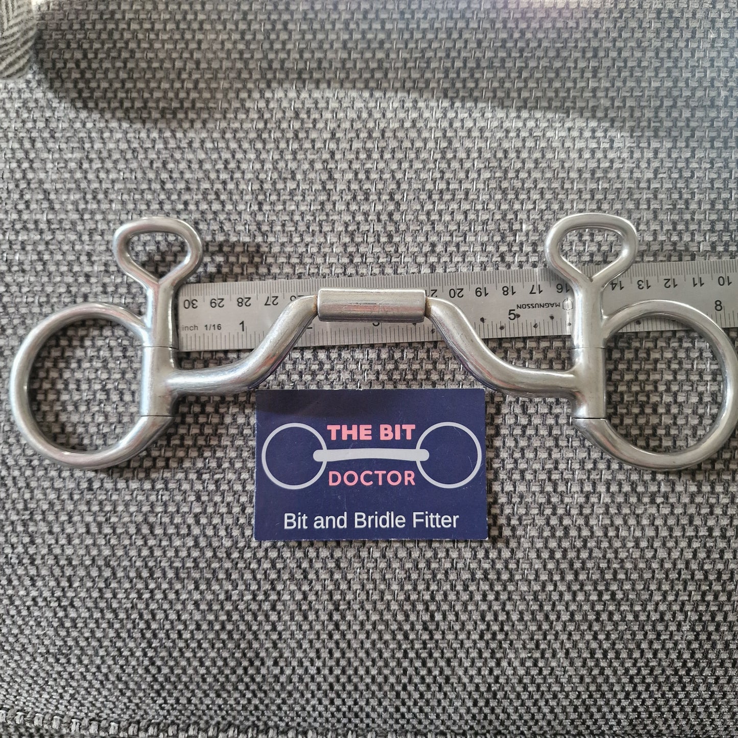 5.5" myler mb33 low ported barrel hanging cheek snaffle Bit B1786