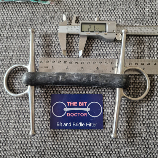 5" bendy mullen rubber full cheek snaffle bit B322