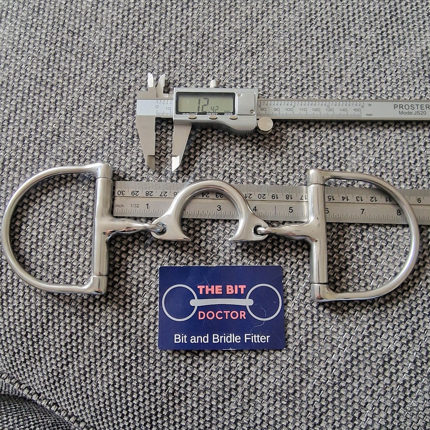 5.25" custom made segundo D-ring snaffle bit B790