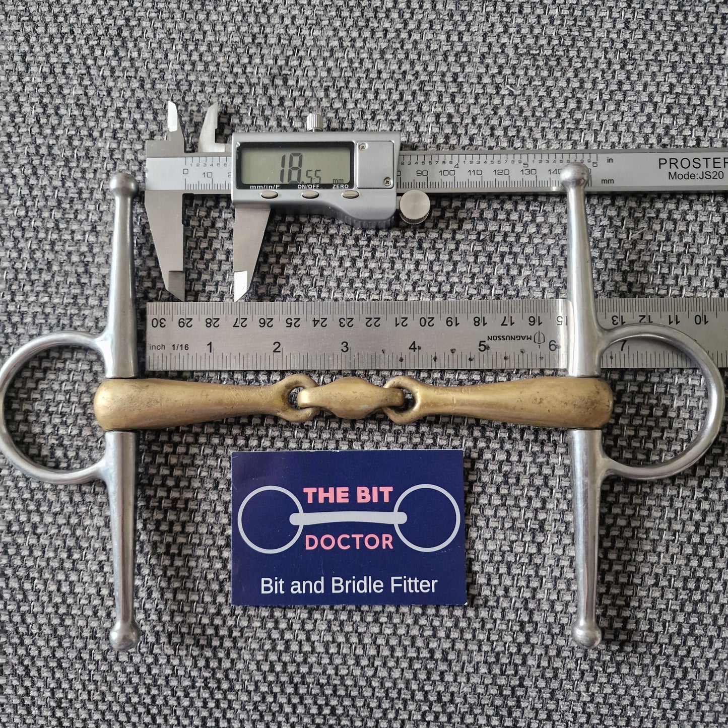 6" full cheek copper lozenge snaffle Bit B1452