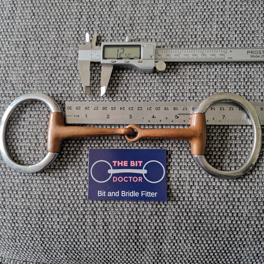 5.5" copper jointed eggbutt snaffle bit B190