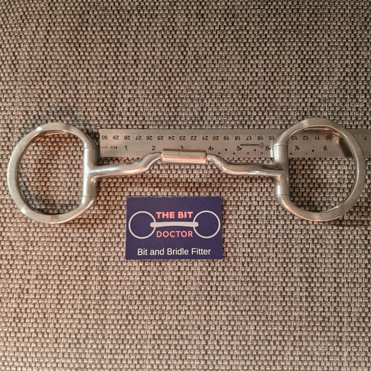 6" myler mb04 wide ported barrel eggbutt snaffle with hooks Bit B1794