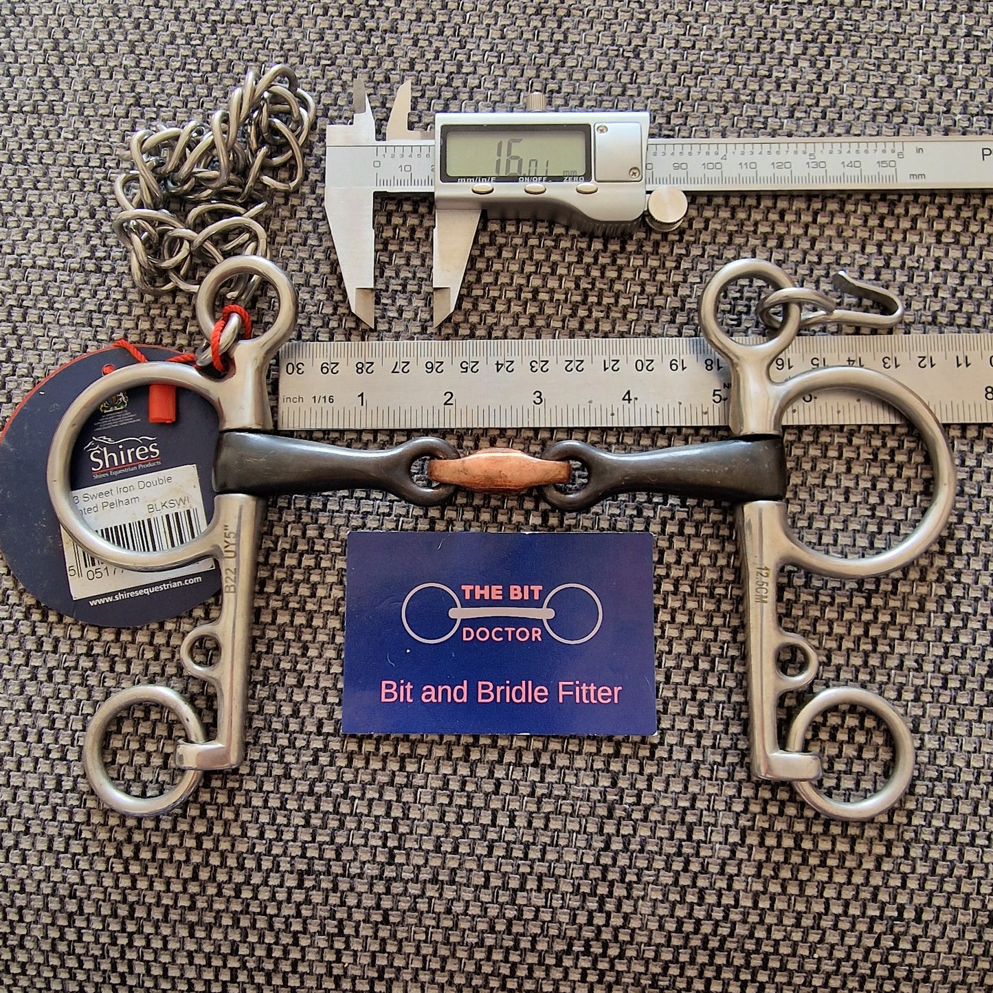 5" New shires sweet iron copper loznege pelham Bit B1532