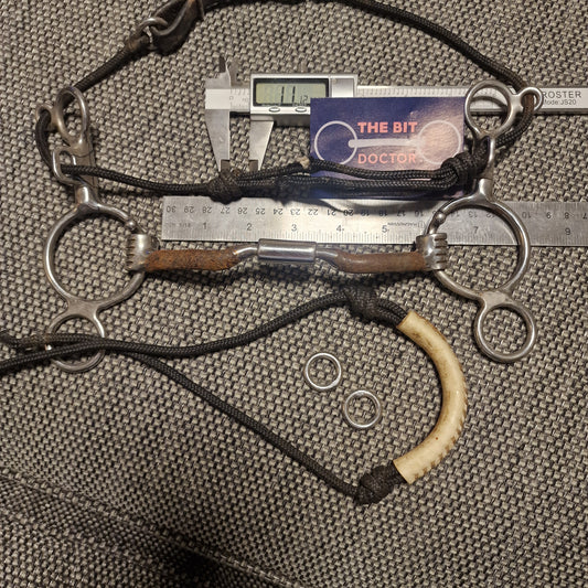 5.5" myler mb04 low port comfort barrel combination bit with spare noseband B185