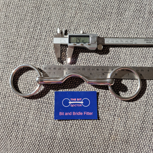 5.25" custom made magic cambridge port loose ring snaffle bit B1143