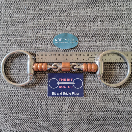 5.5" new abbey custom copper roller eggbutt snaffle Bit B1330
