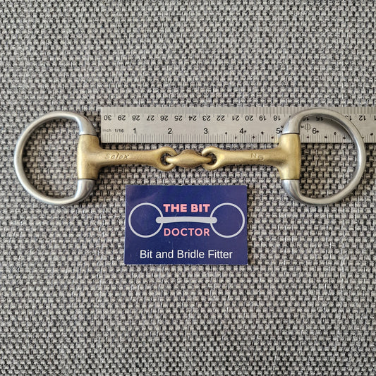 4.75" neue schule tranz angle lozenge eggbutt bradoon snaffle bit B120