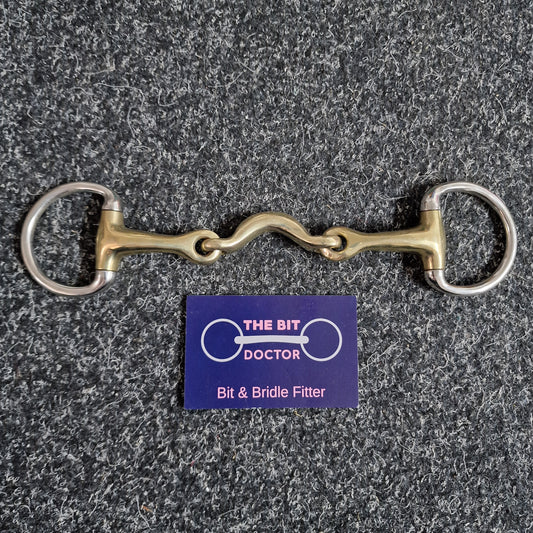 Eggbutt bradoon half moon ported neat snaffle bit