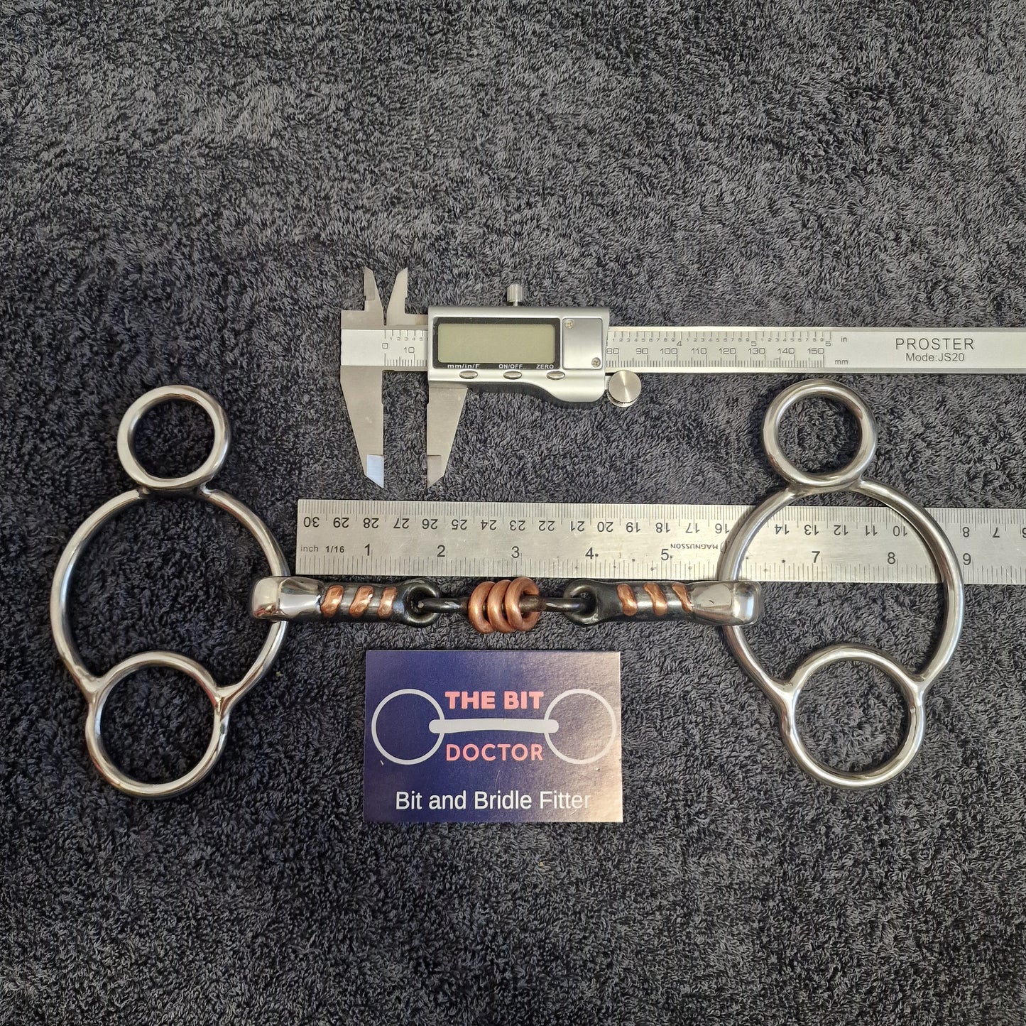 5.5" new TBD Custom tom thumb scrob roller universal 2.5 ring gag bit B735