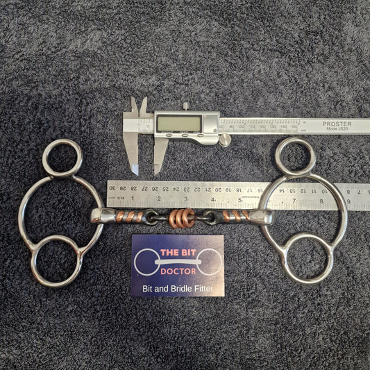 5.5" new TBD Custom tom thumb scrob roller universal 2.5 ring gag bit B735