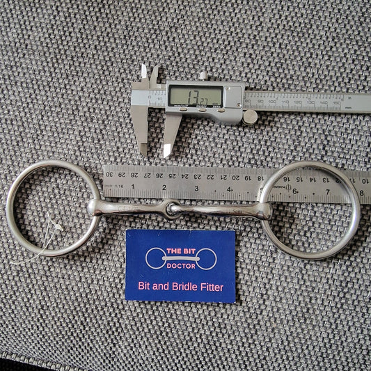 4.5" curved anatomical jointed loose ring snaffle Bit B1425