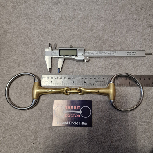 6" neue schule tranz angle lozenge eggbutt snaffle bit B112