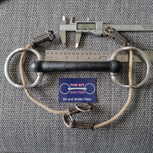 5.75" Abbey custom hard rubber cheltenham gag bit B439