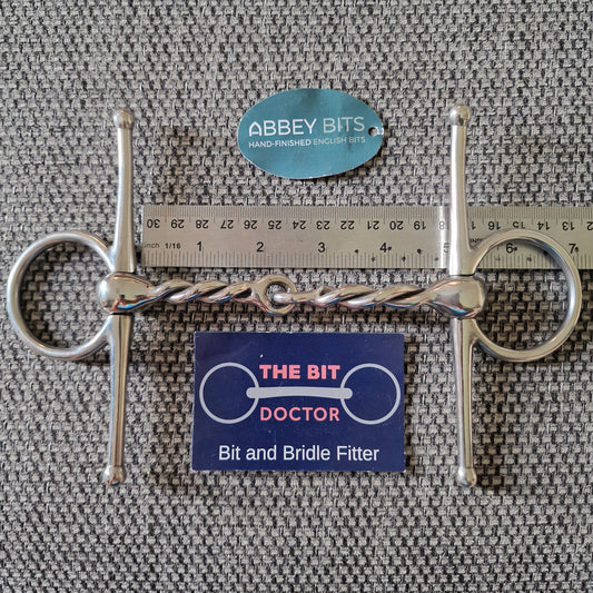4.75" new abbey custom twisted wire full cheek snaffle Bit B1435