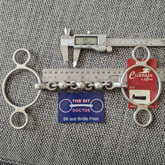 5.5" new Eldonian waterford 2 ring universal gag bit B450