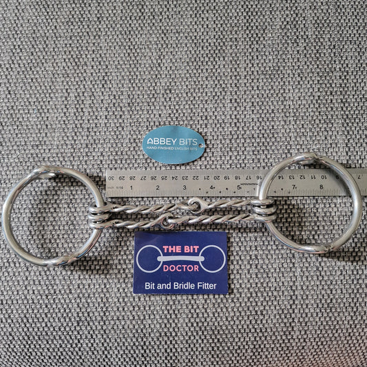 5.5" new abbey custom twisted wire w-mouth barrie balding gag bit B872