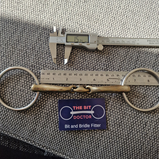 5.75" new expert bits comfy mouth lozenge Loose ring barrel snaffle bit B669