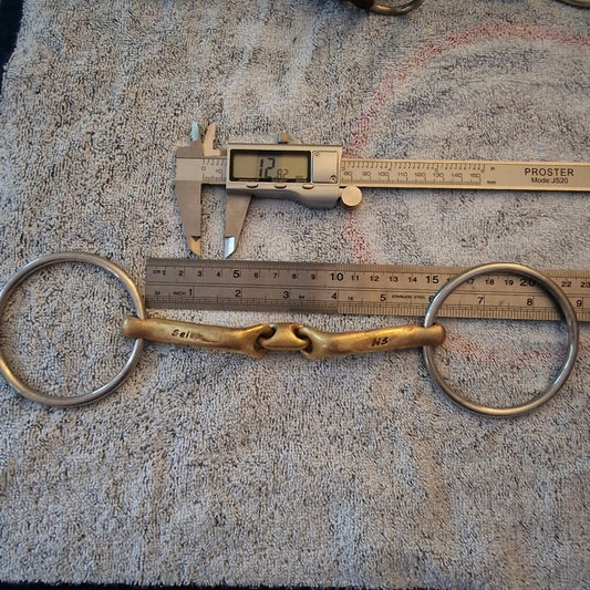 5.75" 12mm neue schule verbindend loose ring snaffle bit B43