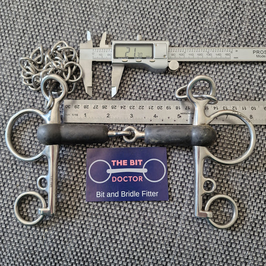 5.25" new rubber jointed pelham Bit B1023
