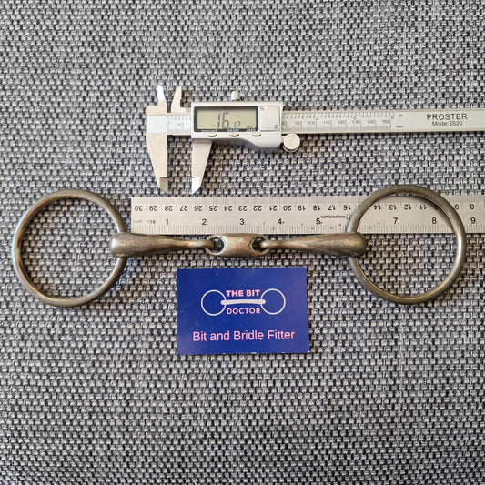 5.5" copper lozenge loose ring snaffle Bit B1569