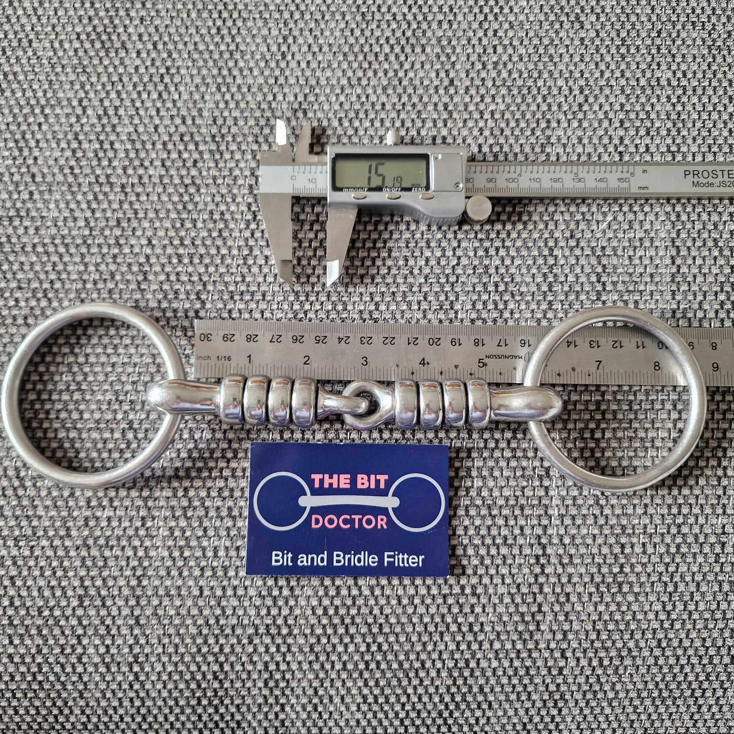 5.5" cherry roller loose ring snaffle bit B1226