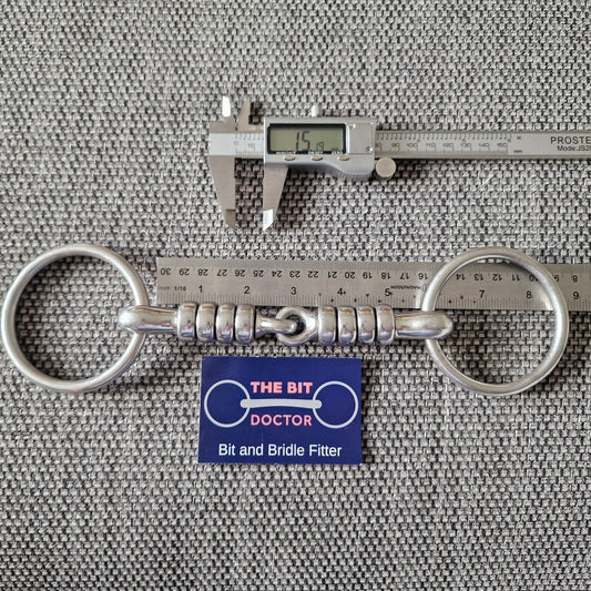 5.5" cherry roller loose ring snaffle bit B1226