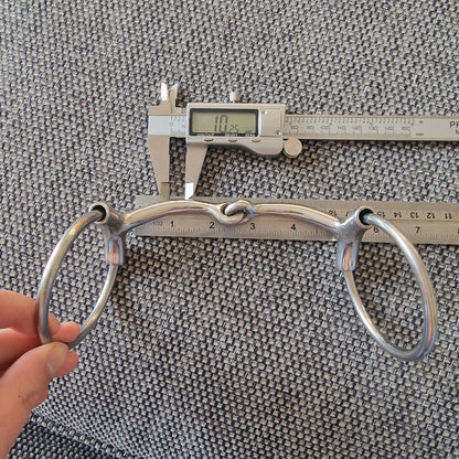 5" horsemanship saddery orbit lip relief sleeved loose ring snaffle bit B3656