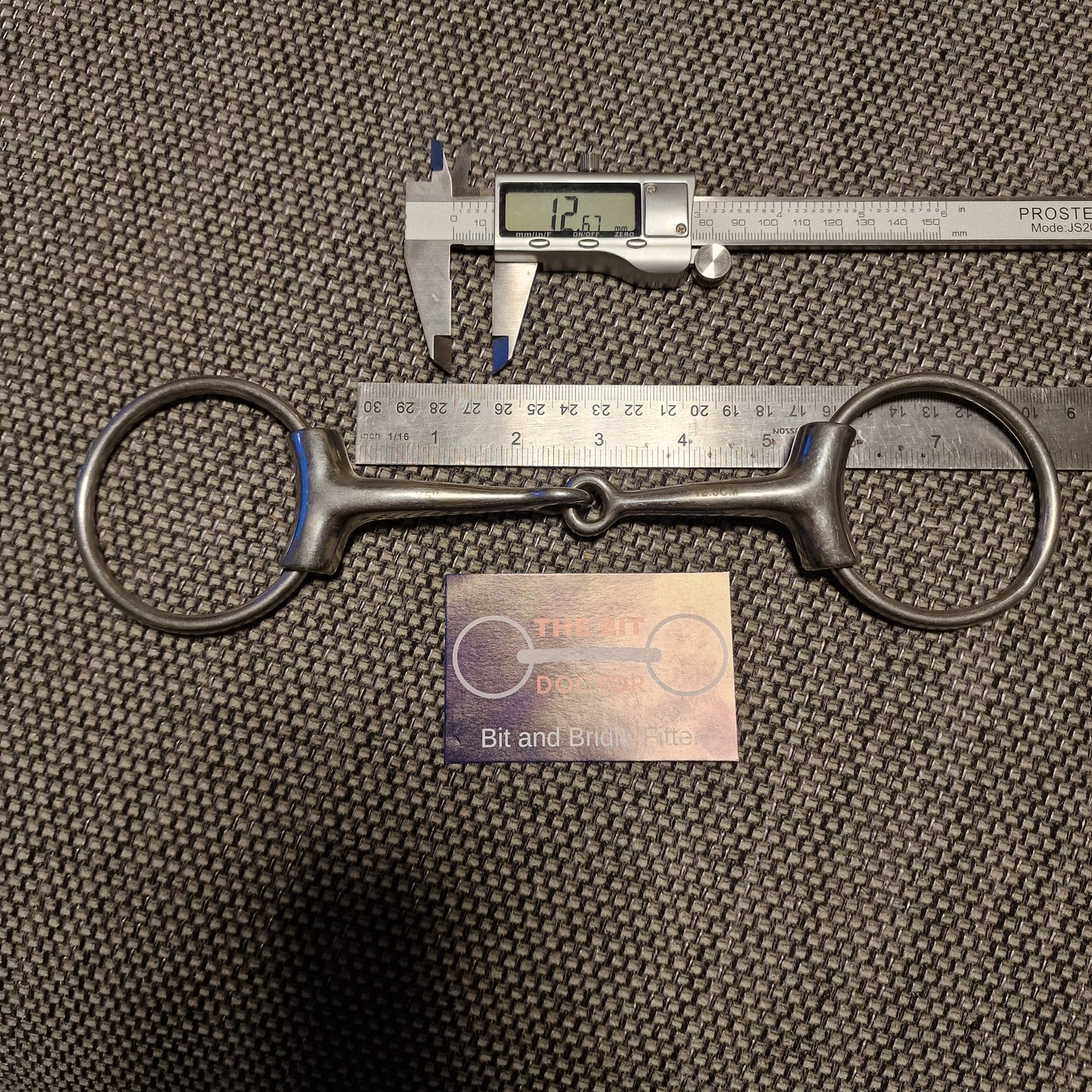 5" loose ring sleeved jointed snaffle Bit B1021