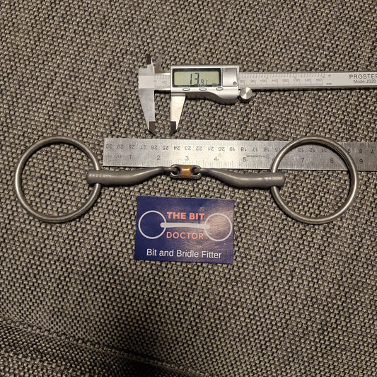 5.75" Fager Matilda titanium loose ring lock up lozenge snaffle  bit B104