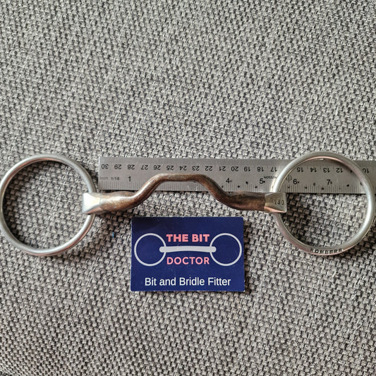 5" 130mm bombers happy tongue ported loose ring snaffle bit B769