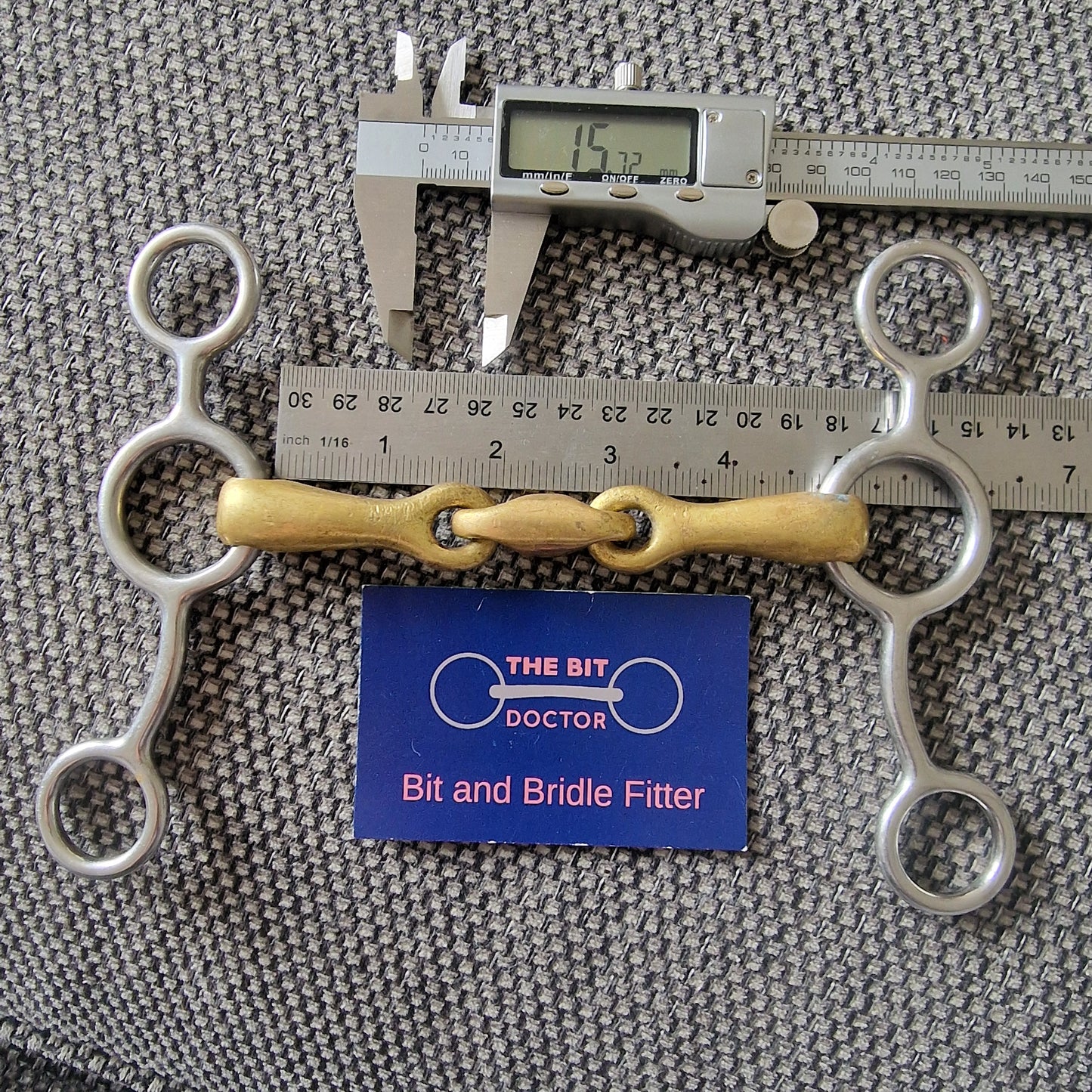 4.5" tom thumb copper lozenge gag bit B609