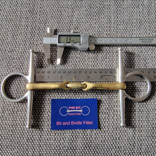 6" anatomical copper lozenge full cheek snaffle Bit B1552