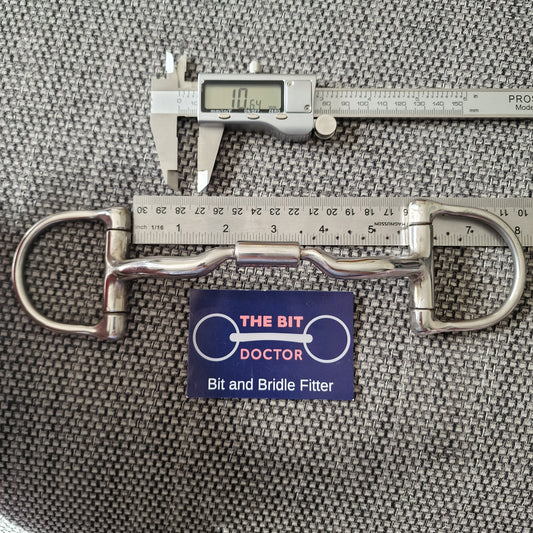 5.5" myler mb04 low port comfort barrel d-ring snaffle bit B630a