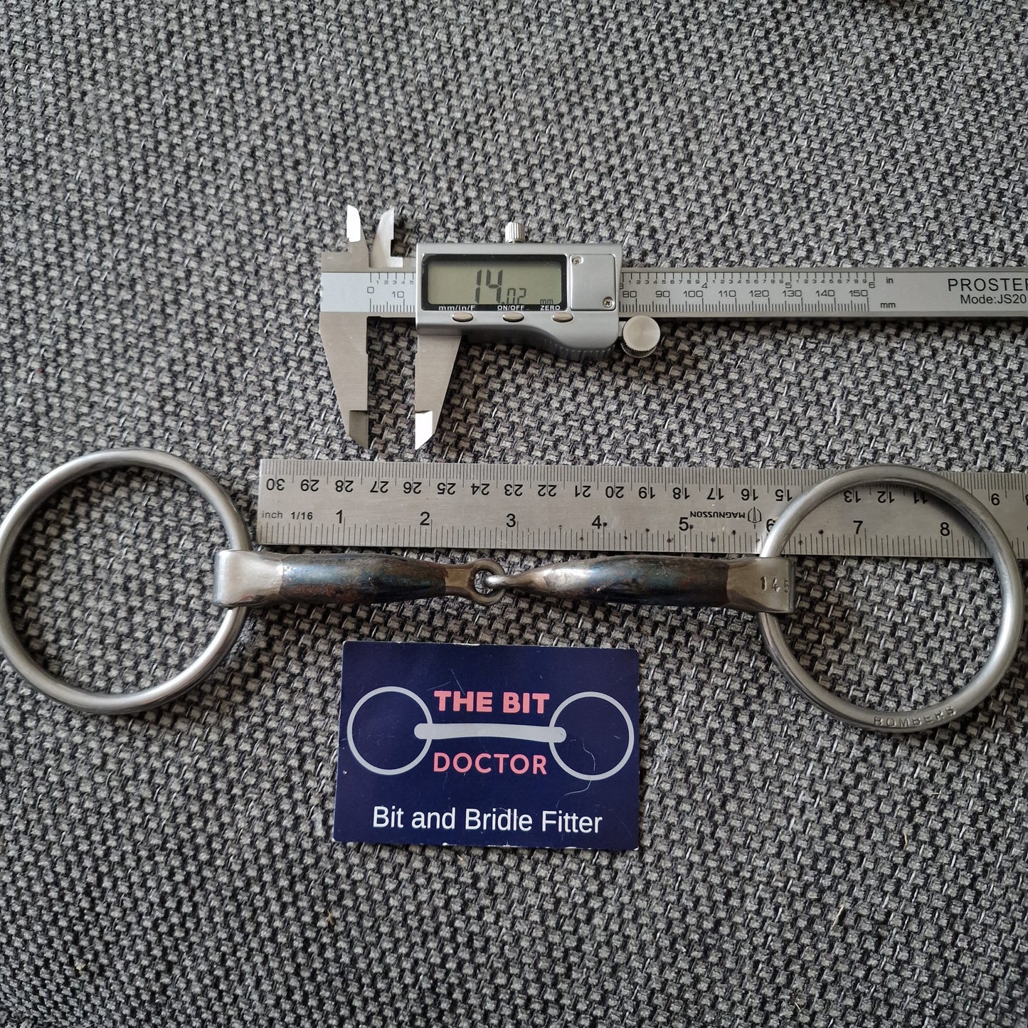 5.75" 145mm bombers loose ring jointed snaffle Bit B1041
