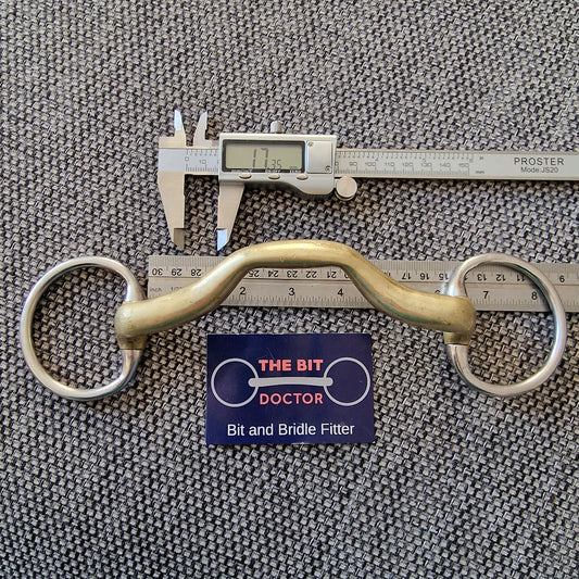 6" neue schule (older) eggbutt schooling correction ported snaffle bit B1057