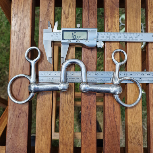 5" Abbey/ eldonian high port fillis hanging cheek snaffle bit B958
