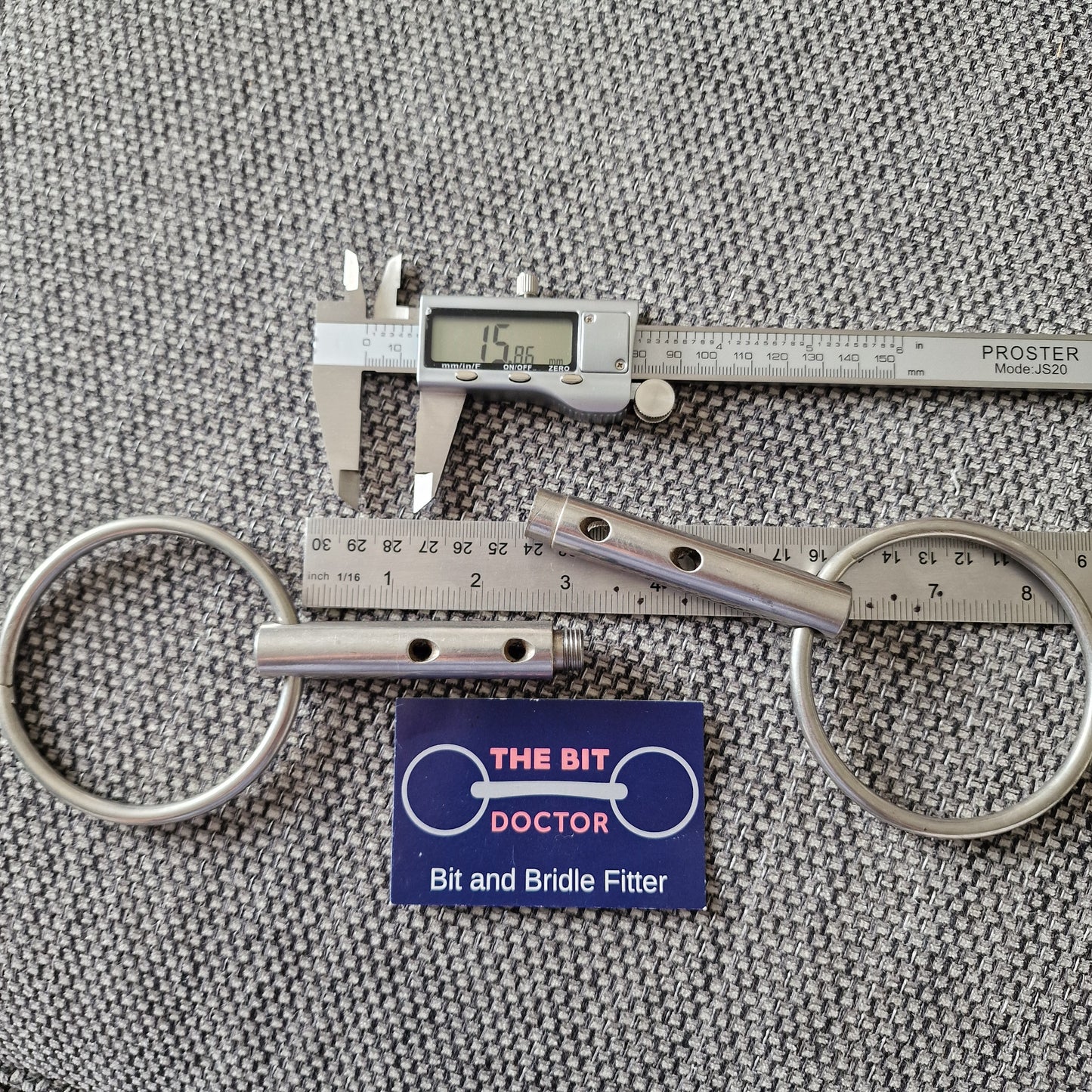 5.75" flute medicine loose ring snaffle bit B864